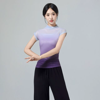 形体舞蹈练功服上衣女现代舞服古典舞套装黑色专业中国舞训练服装