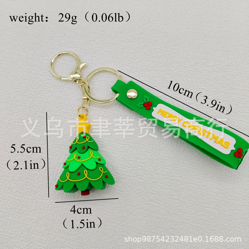 Nueva SERIE DE Navidad llavero colgante muñeco de nieve muñeca Santa Claus árbol de Navidad llavero accesorios al por mayor
