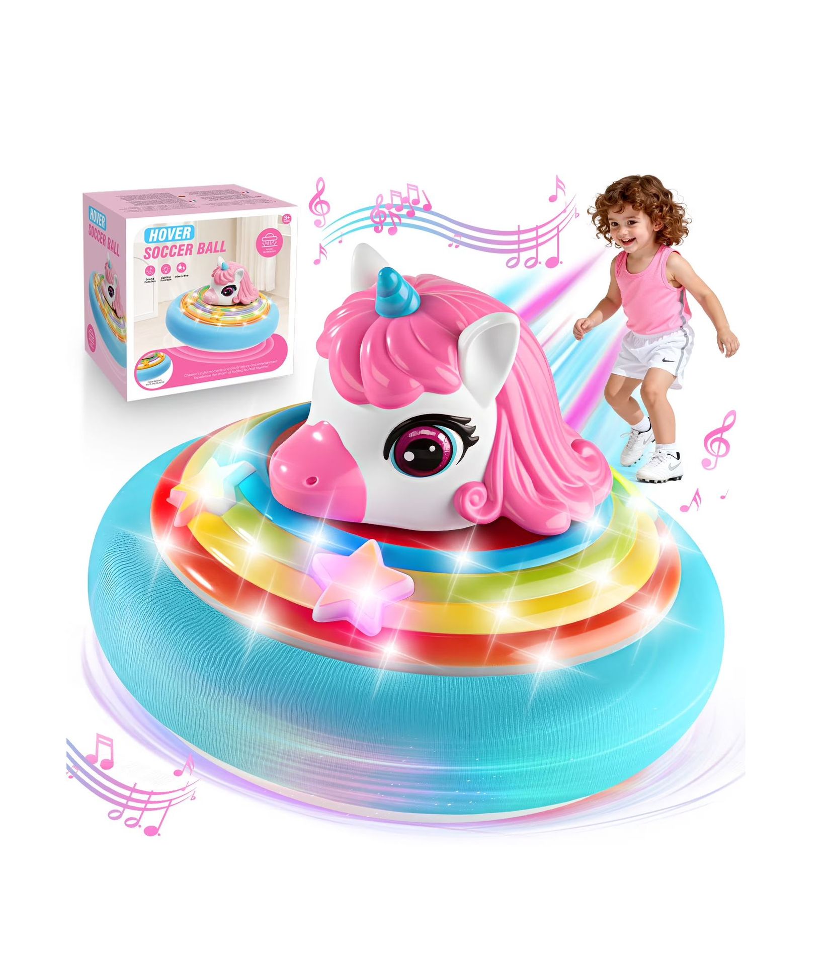 Luz y música Fútbol flotante