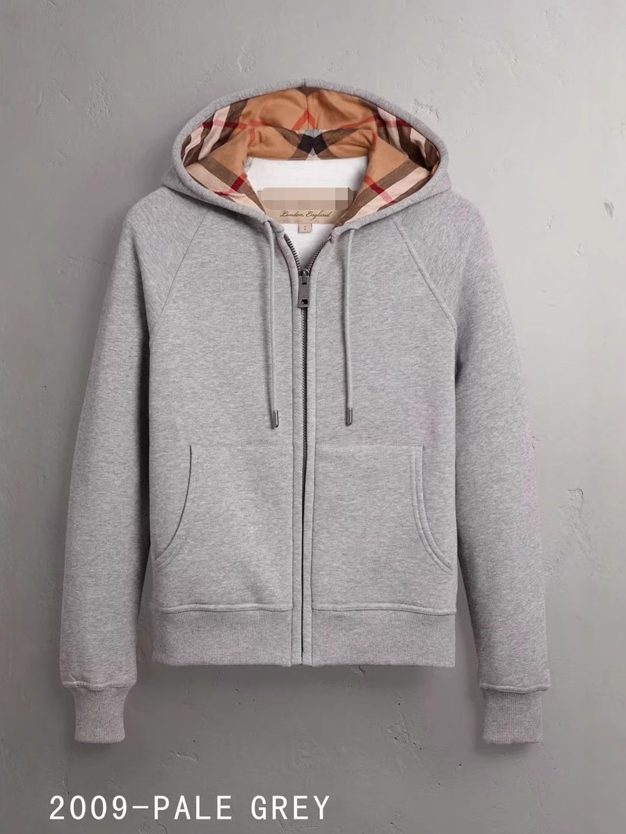 跨境欧美站可订刺绣logo高品质英伦风连帽女卫衣秋冬女夹克全开衫