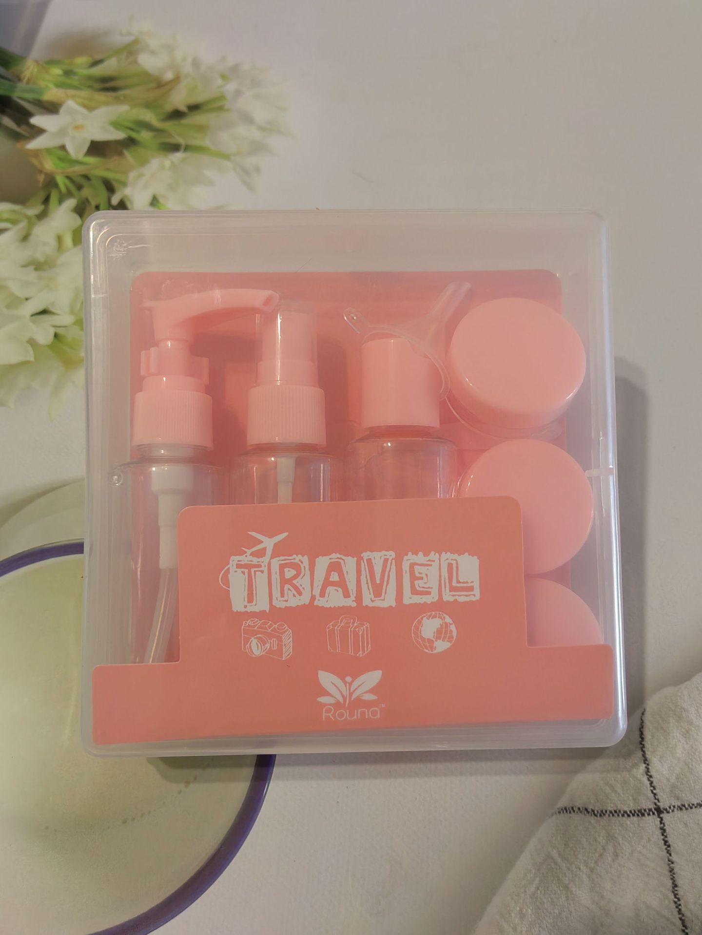 Traje de sub-botella de viaje en caja para mascotas Rouna sub-botella inferior botella de spray botella vacía weishangke