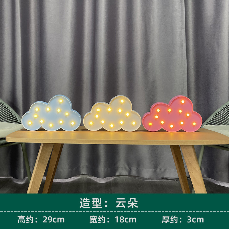 Luz de modelado led flamenco cactus arco iris luz decorativa dibujos animados linda estrella de cinco puntas amor luz de noche de Navidad