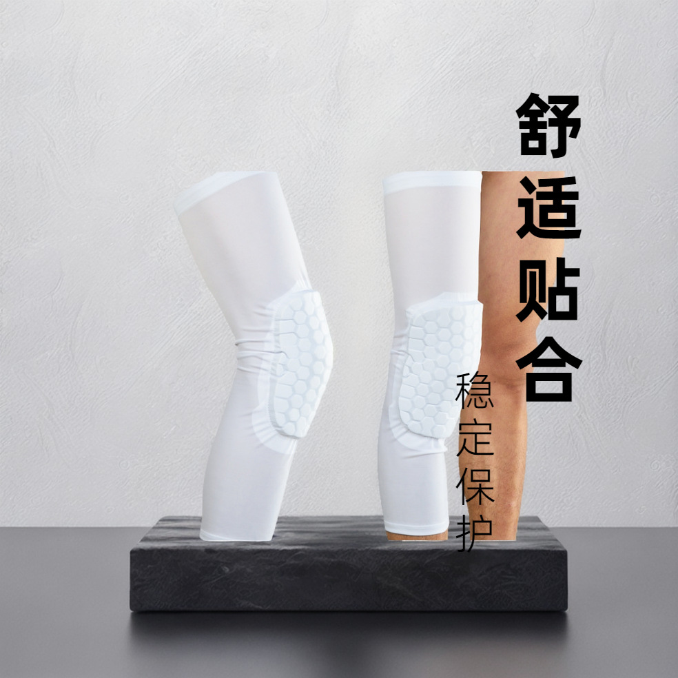 Menisci pierna protector cubierta panal rodilla pad baloncesto fútbol alto elástico transpirable pierna guardia correr ciclismo deportes equipo de protección