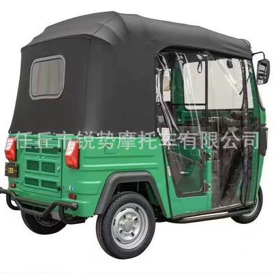 Fuel-Powered Tricycle, Black Passenger-Drawn Sərnişin üçtəkərli motosikllar