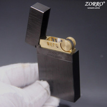 ZORRO佐罗整铜雕铣黄铜砂轮煤油朗声打火机黑拉丝标可代发