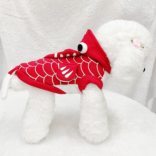 Goldfish Transform into Small Dog Two-Legged Outfit Autumn New Spring Cat Hoodie Pet Dog Clothes