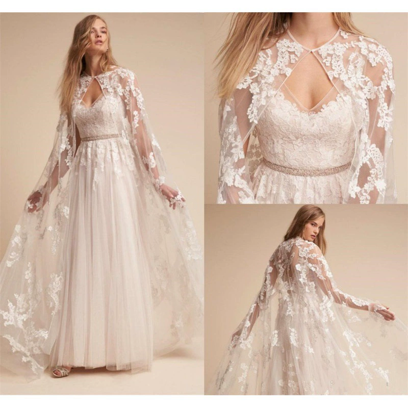 (Cross-border trading), white trench coat, lace cloak for bride, 2022 collection, floral print