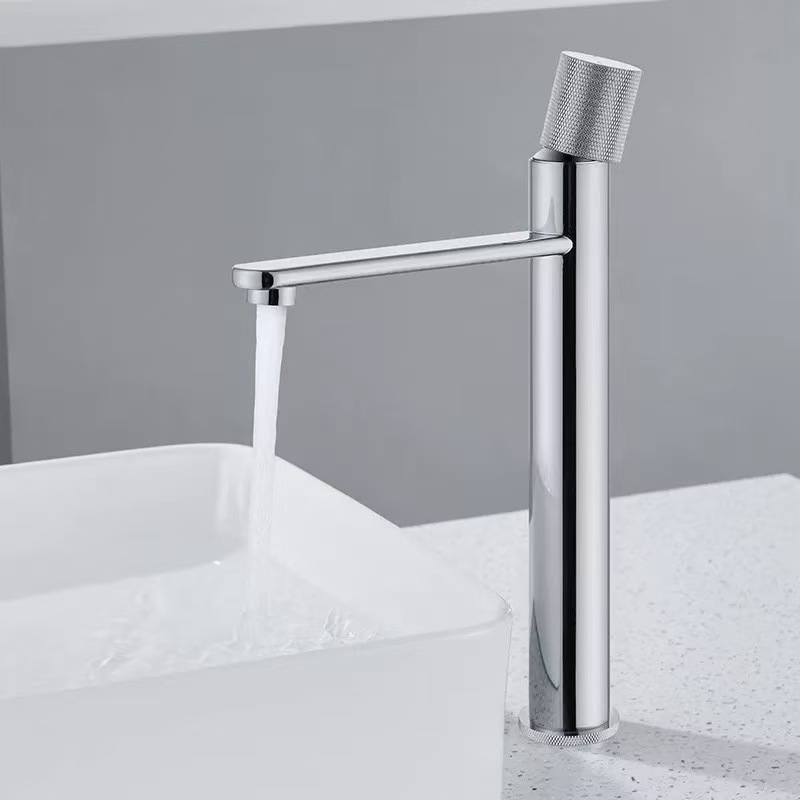 Grifo Mezclador para Lavabo de Cobre con Agua Fría y Caliente para Baño