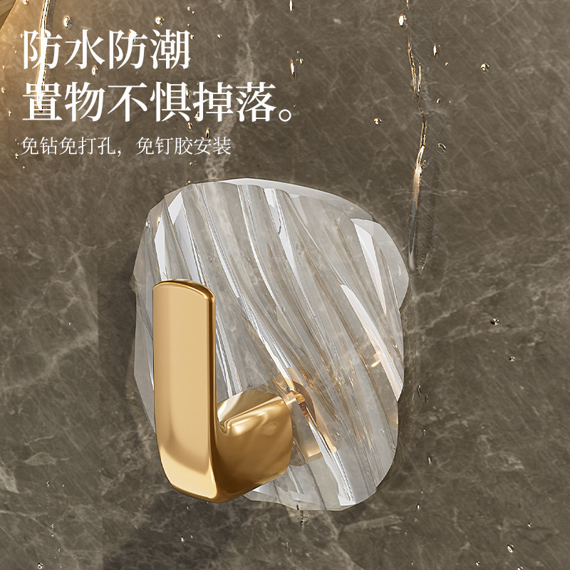 穴を開けないトイレの台所の浴室の壁はフックのアクリル透明で痕跡のない軽い贅沢なフックのタオルのフックの棚をくっつけます。|undefined