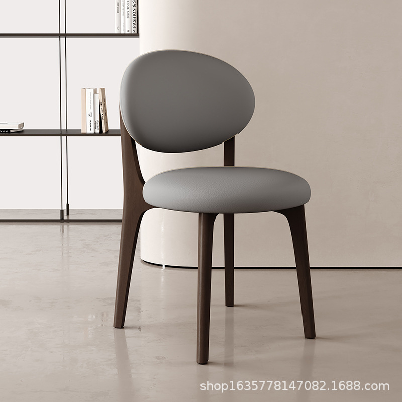 Silla de comedor de madera maciza moderna, comedor casero, hotel, cómodas sillas de respaldo, estilo nórdico, mesa de comedor simple, taburetes
