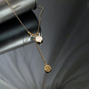 Small design universal necklace, accessory, does not fade, Korean style, wholesale