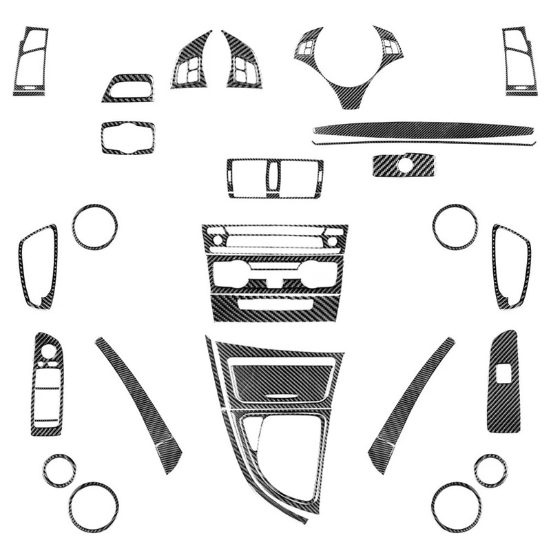 Suitable for 08-13 Bmw 1 Series E81E82E87E88 Car Interior Carbon Fiber Modification Accessories Central Control Gear Sticker