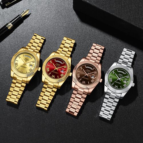 NIBOSI Brand Fashion Trend Men's Watch Solid Steel Strap Exquisite Crown Multicolor Dial Quartz Wristwatch