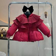 m307韩版女童新款棉服洋气宝宝保暖加厚公主风冬季棉衣外套潮棉袄