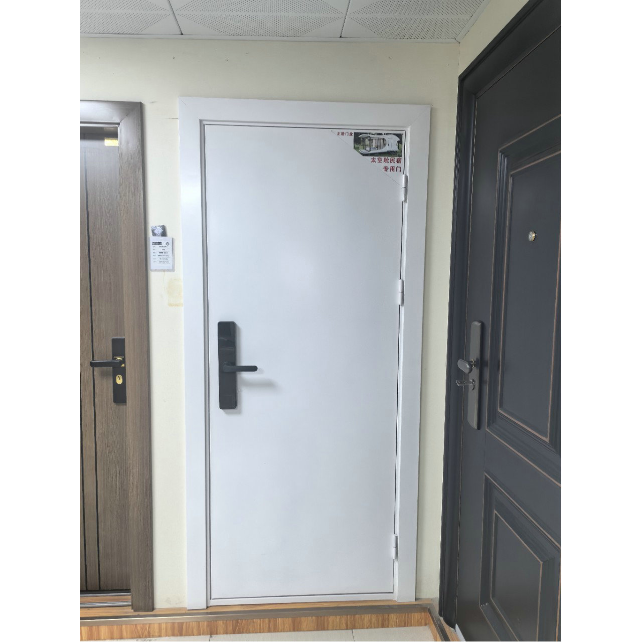 Puerta abierta de la escuela, sala de aula, apartamento, casa autoconstruida, apartamento, hotel, puerta de madera de acero, puerta de dormitorio, casa de alquiler image 3