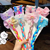 Wig for princess, elastic hair rope with bow, hairgrip, children's cartoon hairpins, cute hair accessory, Korean style