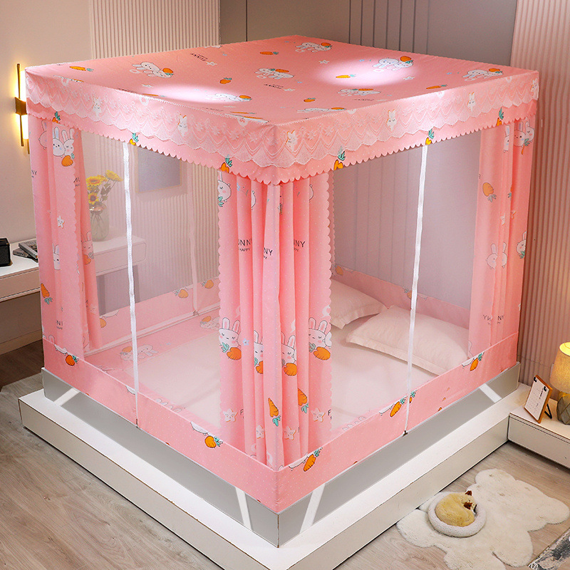 2024 nueva cama sentada, sombreado y a prueba de mosquitos, mosquitera integrada para el dormitorio doméstico, cama anti-caída, engrosamiento, hilo de tienda