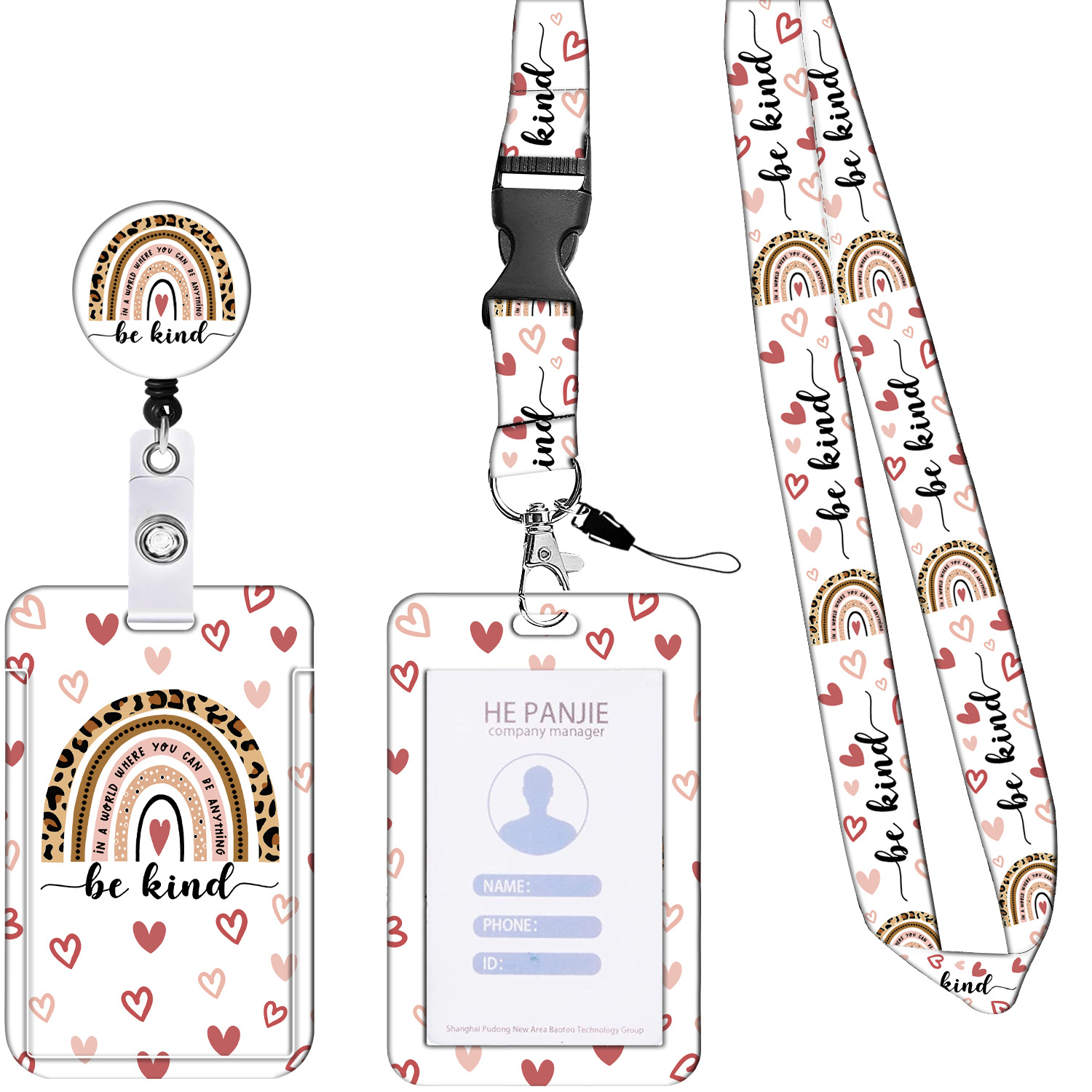 Titular de la tarjeta del leopardo del arco iris del corazón