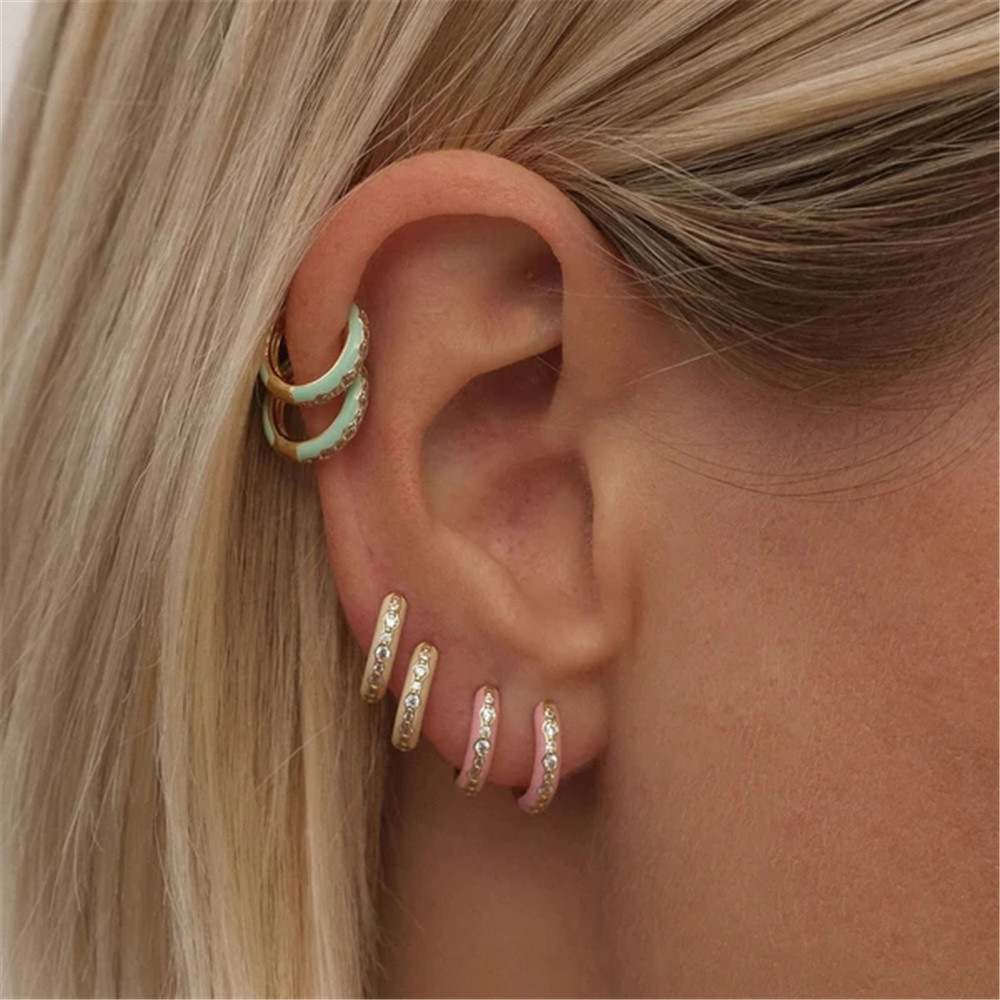 2g Weight 925 Sterling Silver Ear Needle Material Zircon Inlay Material Earrings Classification 1 Pair Quantity Holiday, Daily Occasion 925 Sterling Silver Material Circle, Butterfly Pattern Women's Gender Enamel, Plating, Inlay Design Simple Style Style 1 Pair 925 Sterling Silver Zircon Circle Butterfly Earrings 13