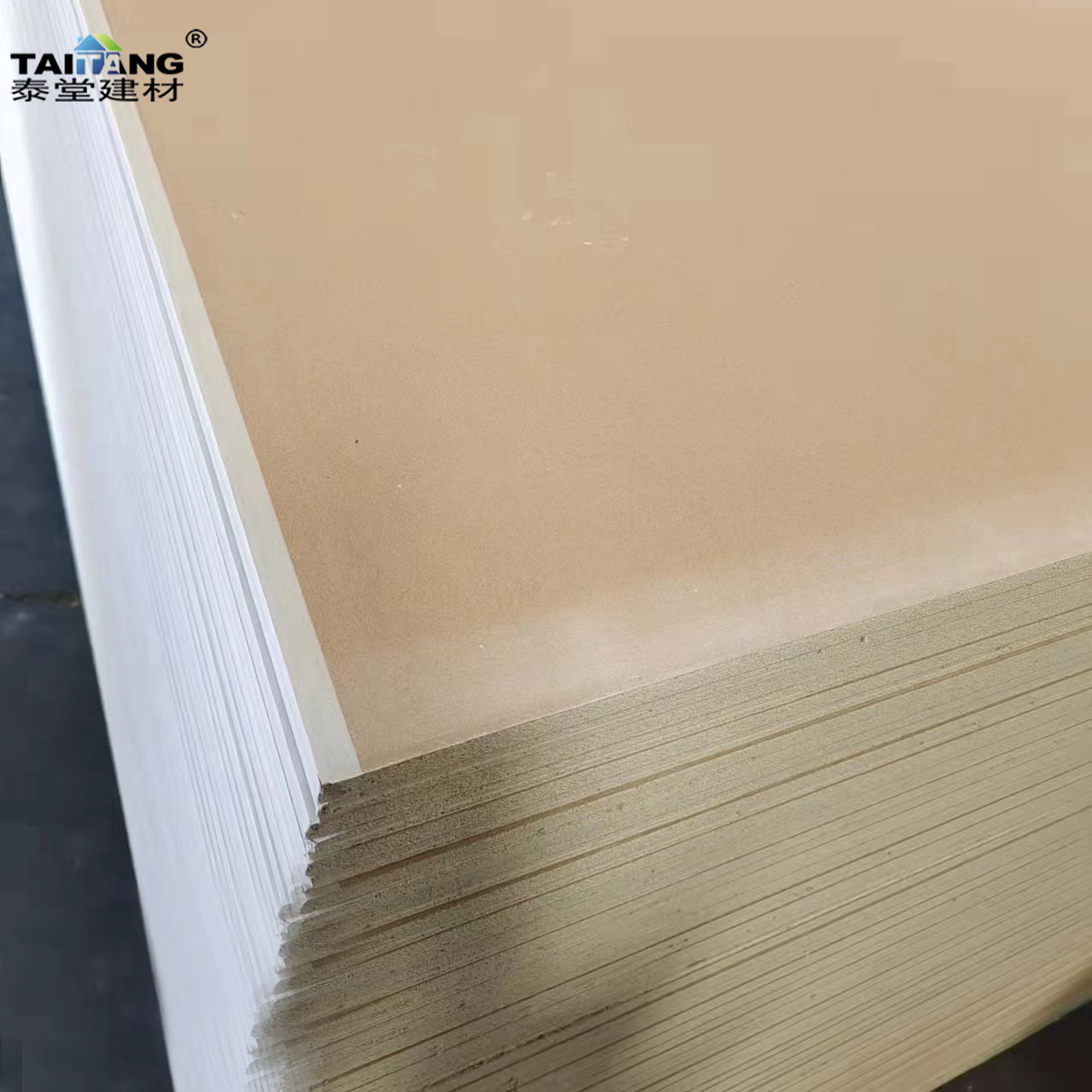 Tablero de yeso de papel estándar, techo de pared divisoria, mejoras para el hogar, tablero de yeso impermeable a prueba de humedad, suministro transfronterizo de 9,5mm/12mm