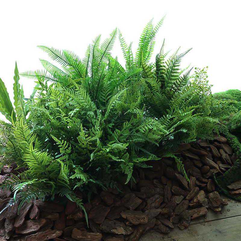 Simulated hand-feeling ferns, Persian grass, home wedding landscaping decoration, plant wall accessories, green plants