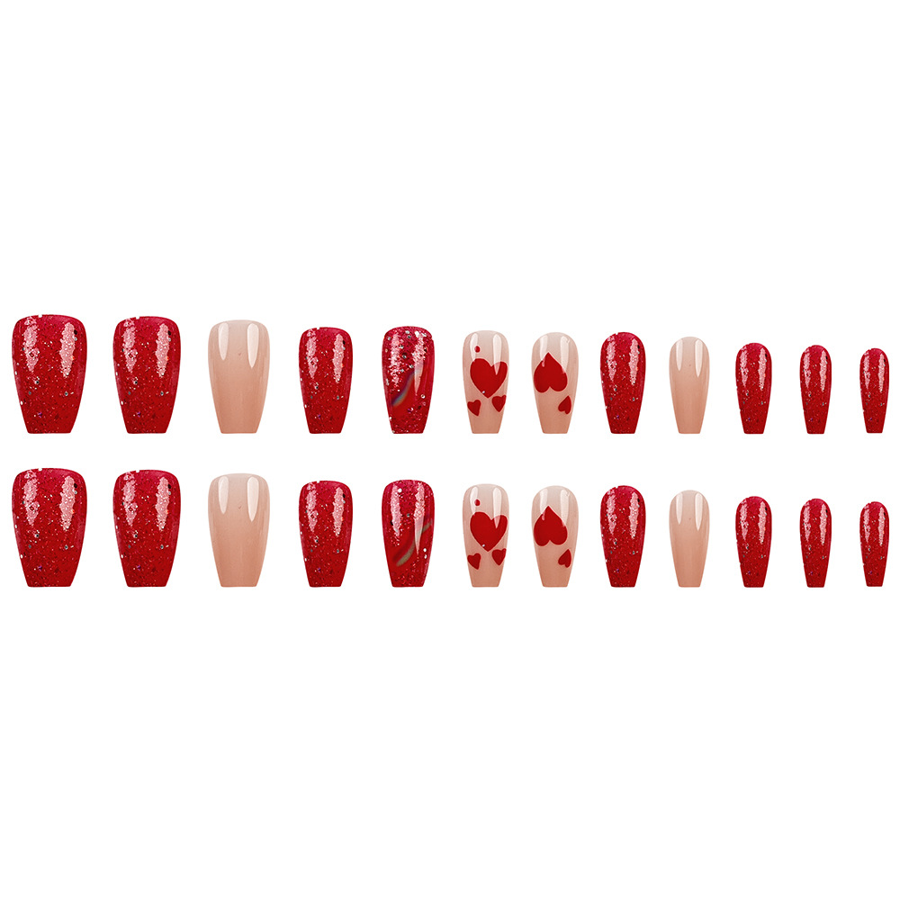 Día de San Valentín arco iris de amor manicura polvo brillante sequinilla parche de uñas de alta calidad europea y americana venta caliente para usar uñas