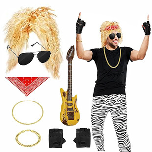 ��Ƥʿ�u�L�ٰlRocker wig party wig Retro wig����f�}��cos