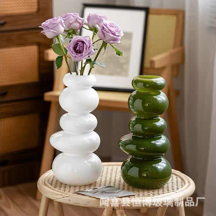 Decoraciones de lujo ligeras modernas simples sala de estar flor blanca escritorio acuático de alta calidad acuapultura decoración acuática vasija creativa de vidrio