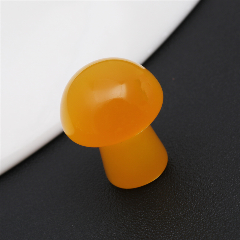 Cristal de ágata piedra semipreciosa Mini seta decoración maceta pecera DIY joyería decorativa seta transfronteriza