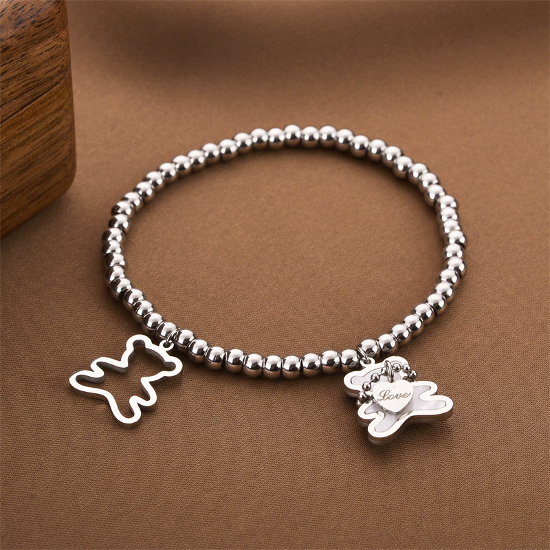 Joyas transfronterizas europeas y americanas Pulsera de acero de titanio de todo fósforo Versión coreana del temperamento bohemio Pulsera de acero de titanio que no se desvanece Joyería femenina