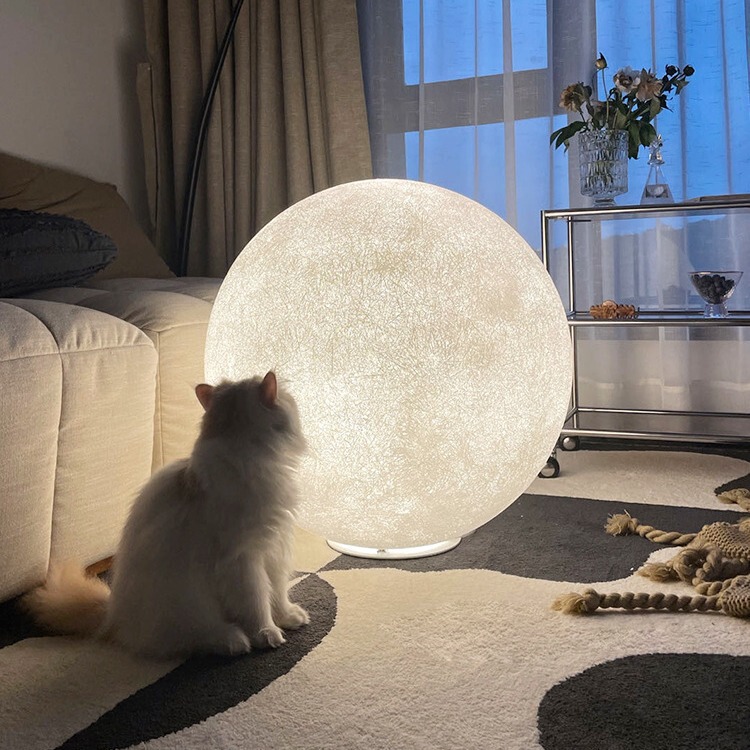 Atmosphere Moon Floor Lamp Designer Living Room Balcony Art Moon Lamp Warm Romantic Bedroom Bedside Lamp Table Lamp