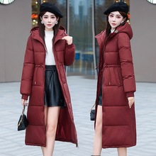 外贸棉服女2025冬季新款韩版修身时尚羽绒棉袄显瘦中长棉衣外套