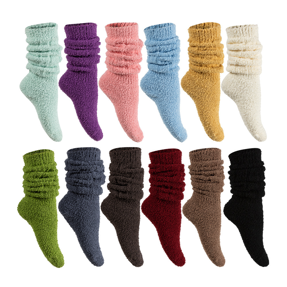Women's Simple Style Solid Color Polyester Crew Socks A Pair display picture 3