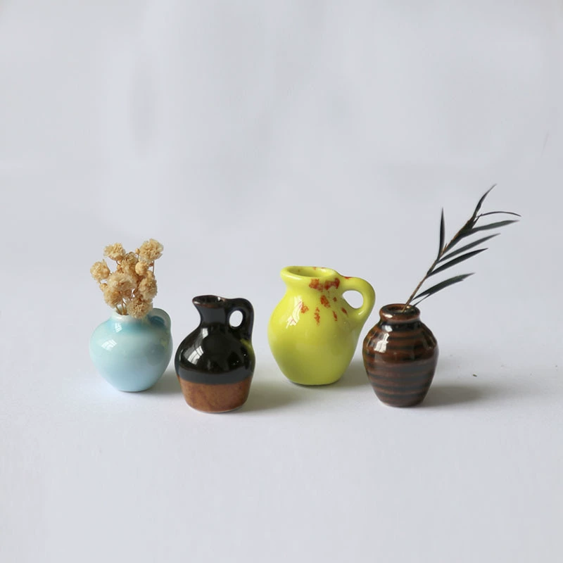 Заводская оптовая продажа миниатюрных керамических ваз в стиле ins, кросс-бордерная интернет-знаменитость, наклейка на аквариум, милая 3D стерео ваза