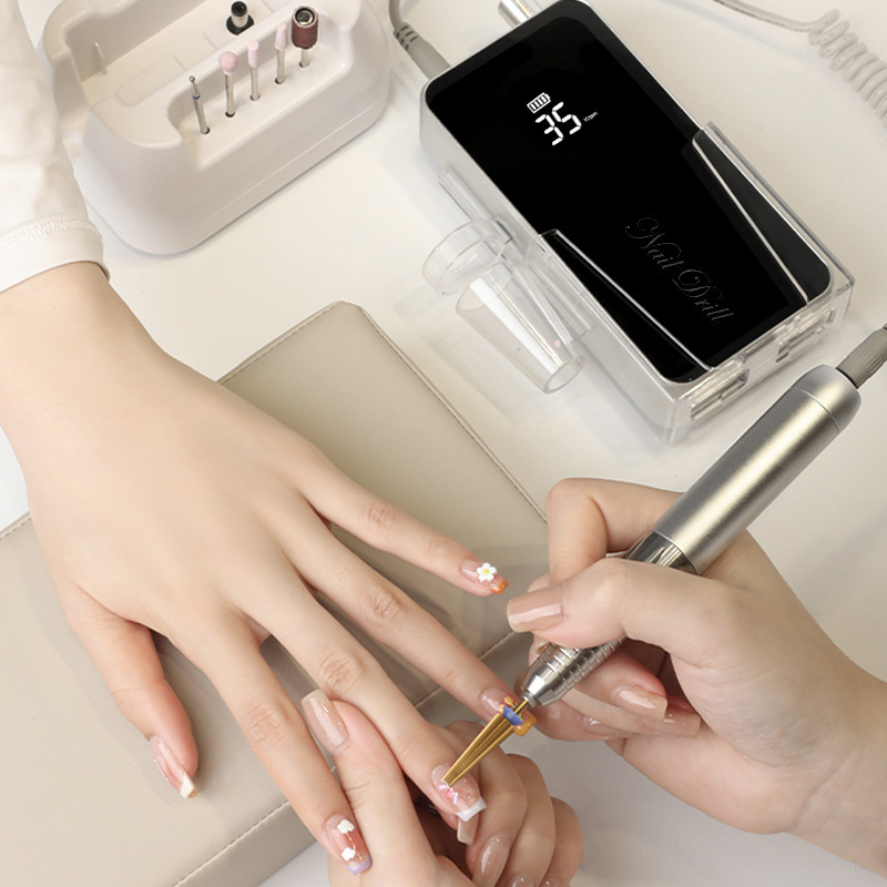 Esmalte de uñas estilo Xiaohongshu, copa hueca en stock, máquina pulidora de uñas, portátil, especialmente diseñada para salones de uñas, ultra silenciosa.