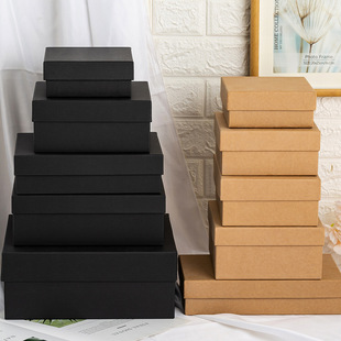 Coke gift box black card Kraft paper gift box spot cover rectangular black gift box