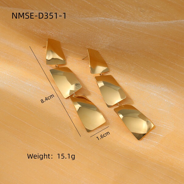 Fashionable geometric universal trend earrings with tassels…