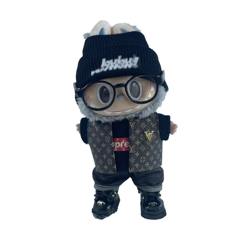 LABUBU 第一世代、第二世代、第三世代人形トレンディなブランドベビー服ショールベスト 15/17 センチメートルブラインドボックスラブブライト高級ベスト|undefined