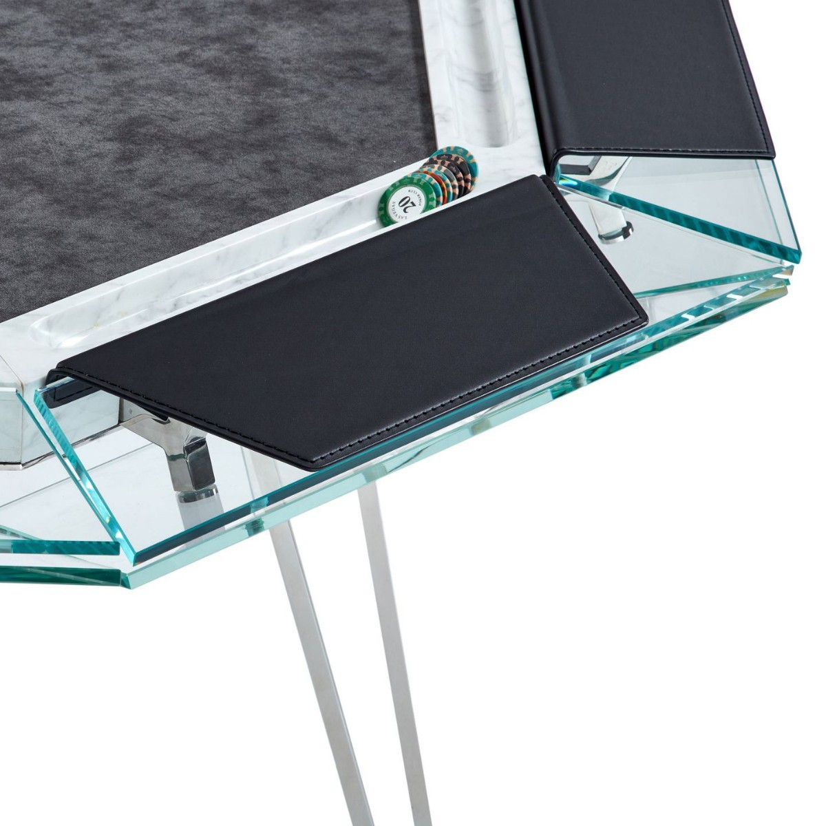 Fichas multijugador de estilo italiano ajedrez profesional vidrio de cristal acrílico de alta calidad mesa de póquer especial de Texas hogar