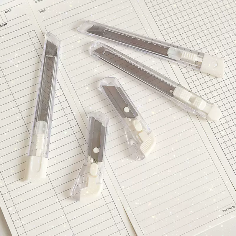 ins无印风简约美工刀迷你小号拆快递开箱小刀片学生手工刀裁纸刀