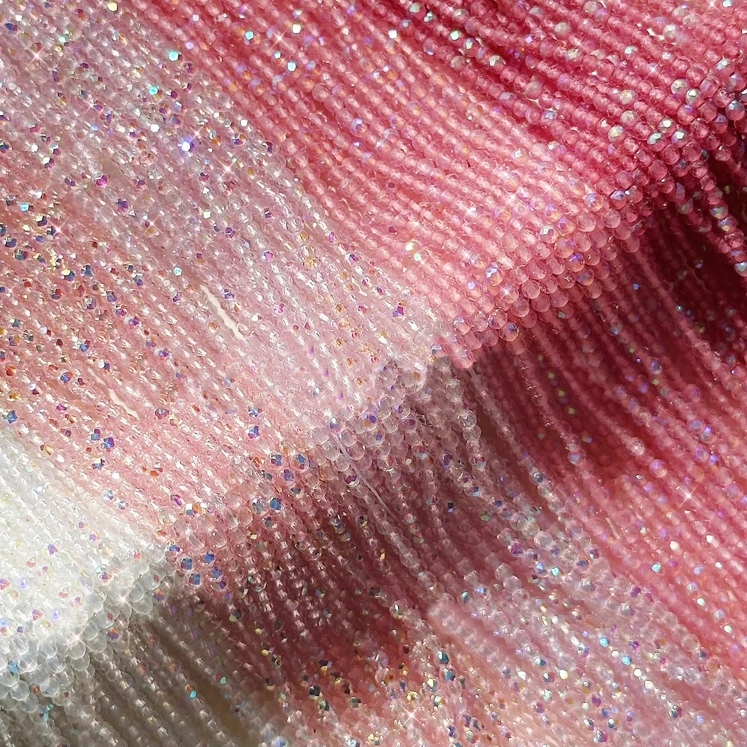 【戒指珠】2mm切面小水晶散珠手工diy串珠戒指手链饰品配件材料