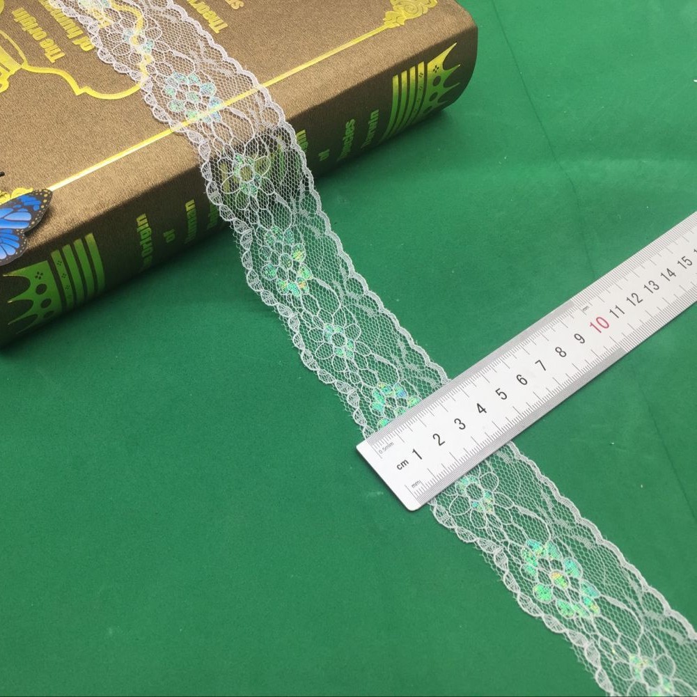 热销爆款金银彩无弹蕾丝花边 窗帘服装辅料901彩#宽度4CM现货DIY