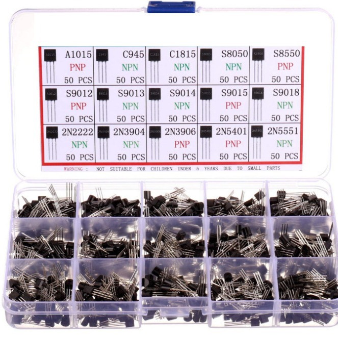 750PCS15V A1015 C945 C1815 S8050等PNP NPN 通用晶体管分类套件