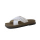 Square Head Retro Cross Slippers Women's Summer Outer Wear 2024 New Thick Bottom Soft Bottom Beach Waterproof Non-Slip Sandals