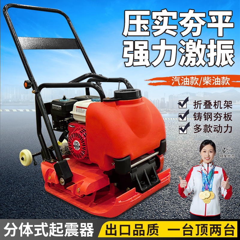 Diesel Vibration Flat-Panel Rake Asphalt Pavement Floor-Based Electric Rake Machine Solid Machine Gasoline Rake Machine Solid Two-Way