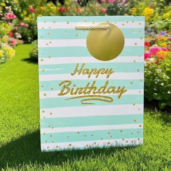 FH-23002-M型号新款现货小清新礼品袋生日节日手提袋纸袋批发