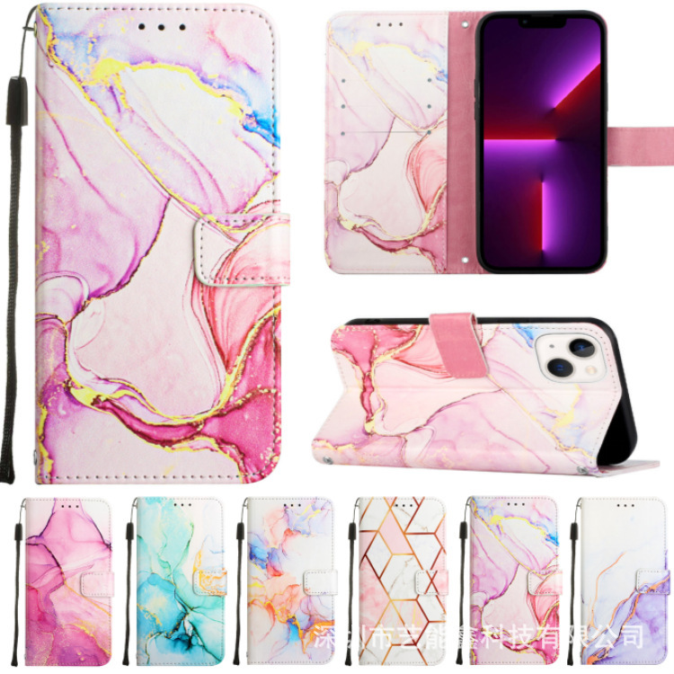 Suitable for Iphone14 13 12 11 Pro Max Xr XS 876P S22 S21 Marble Leather Case Suitable for Iphone14 13 12 11 Pro Max Xr XS 876P S22 S21 Marble Leather Case