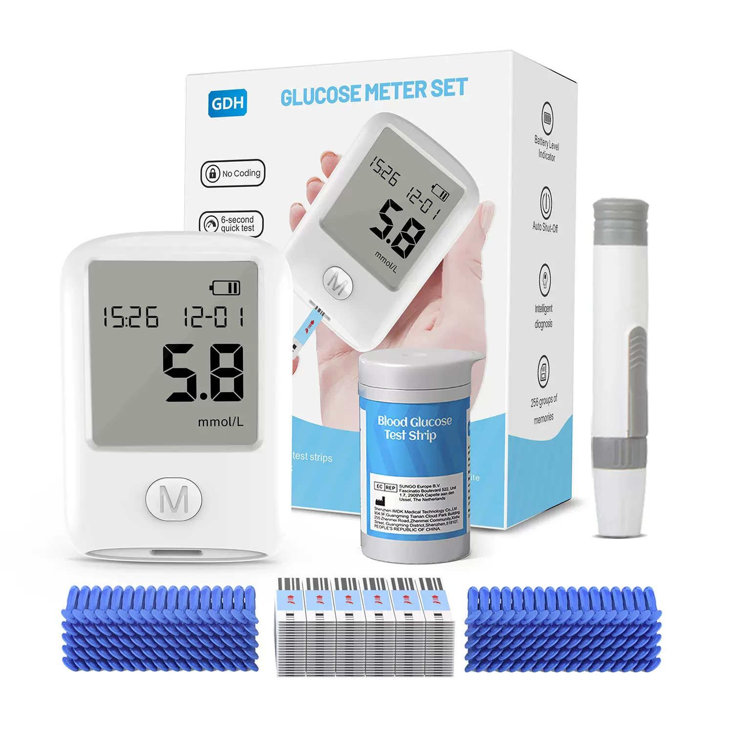 家用血糖测量仪出口血糖仪免调码现货批发Blood glucose monitor