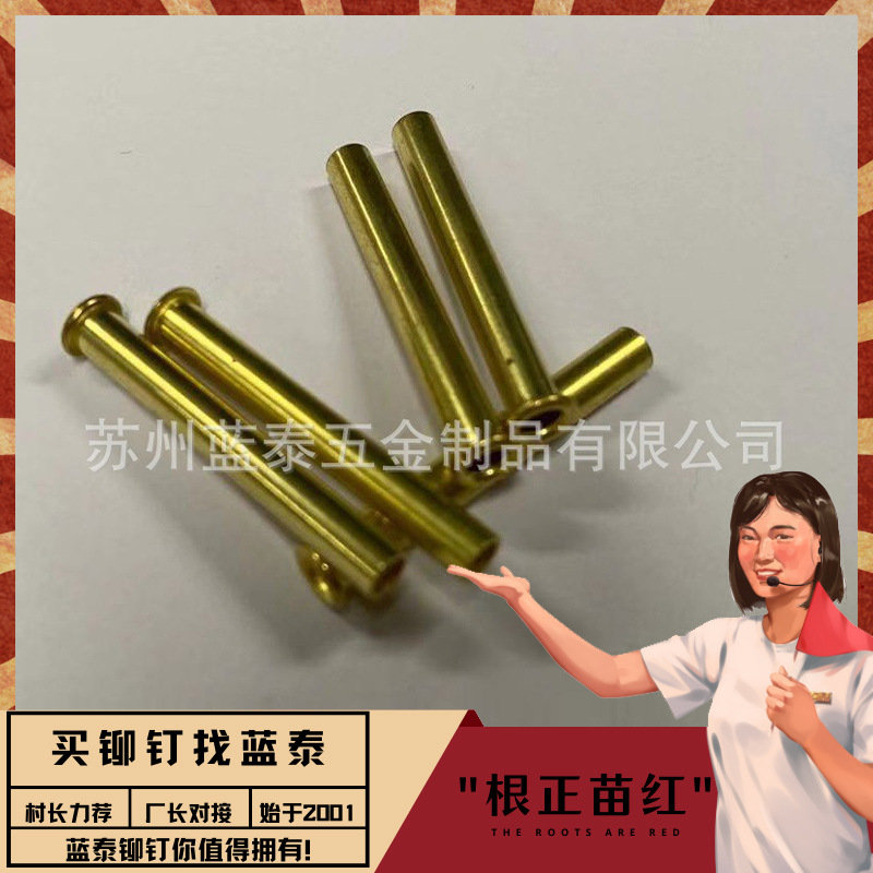 管状铆钉 全空心铆钉 4.0*16.2/21.2 空心铜铆钉