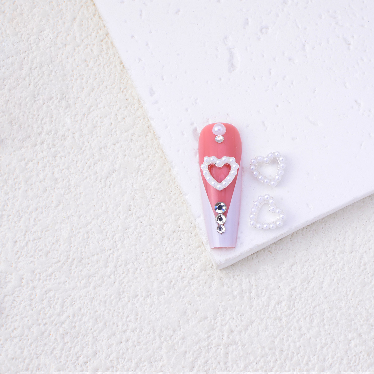 Valentine's Day Sweet Simple Style Heart Shape Plastic Nail Patches 10 Pieces display picture 5